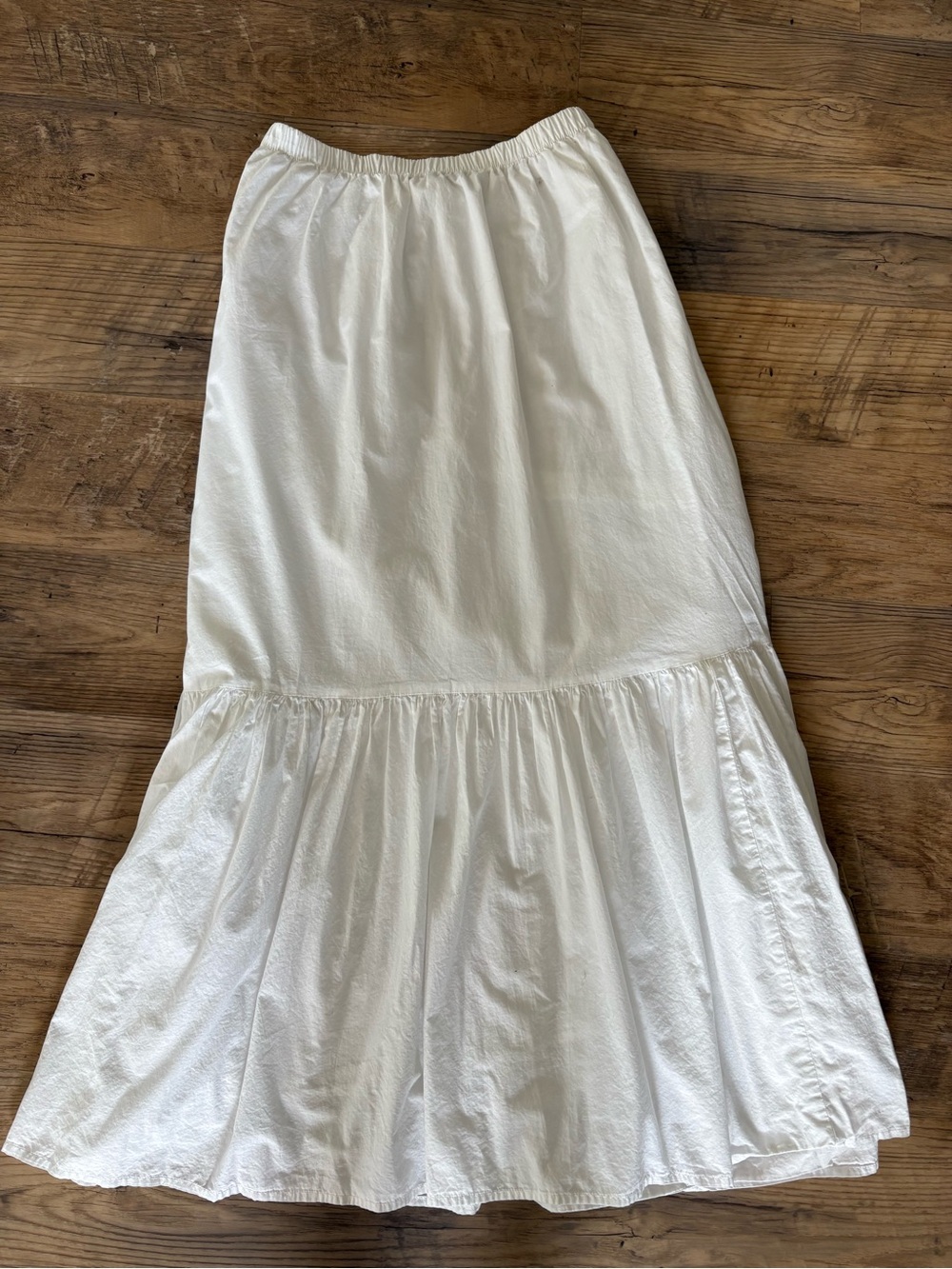 AERIE White Tiered Maxi Skirt